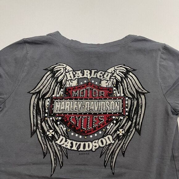 Harley Davidson Grey Thermal Plus Size Shirt Plus Size Large - Picture 9 of 10